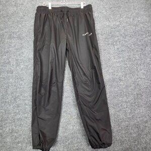 Fighthaus Mens‎ XXL Solid Black Boxing Sauna Jogger Workout Pants Zip Pockets